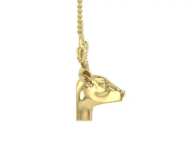 Deer Pendant 3d print model  3D print model