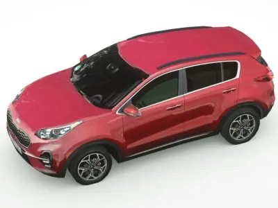 Kia Sportage 2020 Low-poly 3D model