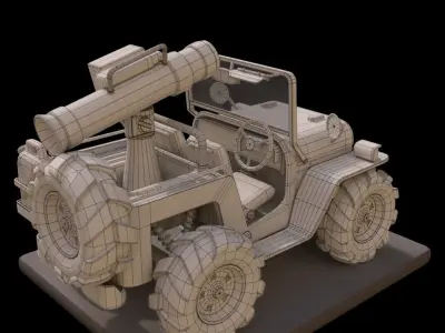 Metal Slug Jeep 3d modeling 3D model