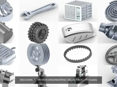 MECHANICAL DESIGN ENGINEERING VALUE PACK 3D Model Collection