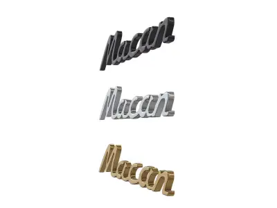 Macan nameplate Porsche  3D print model