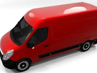 OPEL MOVANO MH 2011 LOWPOLY Low-poly 3D model