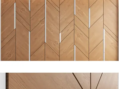 Decorative wall panel set 11 3D model