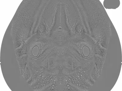 Iguana head 3D model