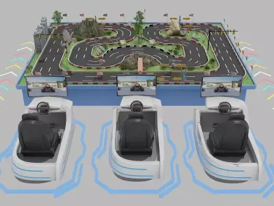 VR Virtual Racing Game Chair  3D model