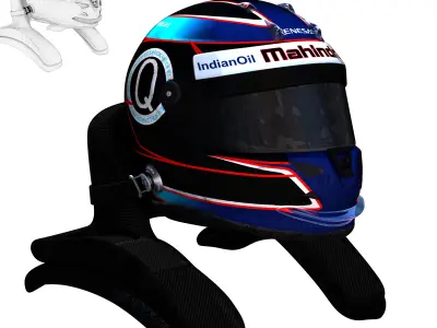 Heidfeld helmet 2017 2018 Low-poly 3D model