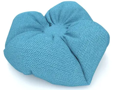 Pillow heart - teal 3D model