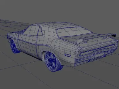70s Dodge Challenger  3D model