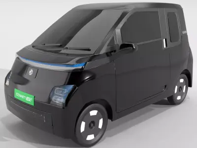 MG Comet Electric Car Black 3D model