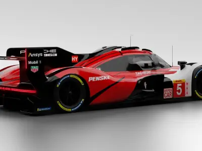 Porsche 963 LMDh 3D Model Low-poly 3D model