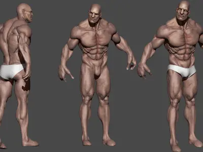 Human Male Character Low-poly 3D model