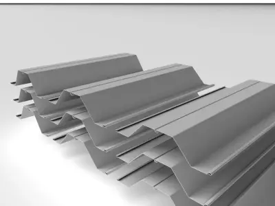 Metal Profile - Steel Pile 004 3D model