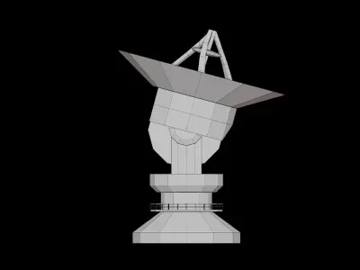 Low Poly Satellite Dish Low-poly 3D model