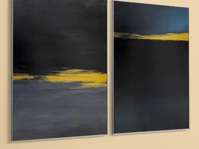 Plaster Two Photo Frame 299 Low-poly 3D model