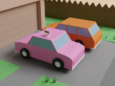 Simpsons House Low-poly 3D model