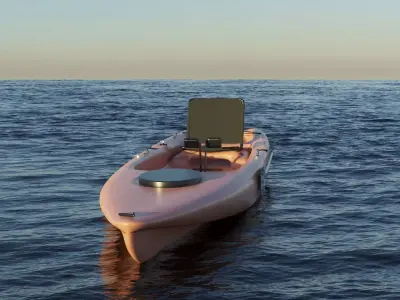 Kayak 3D model Low-poly 3D model