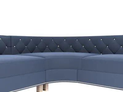 Hollywood Curved Sectional 3D model