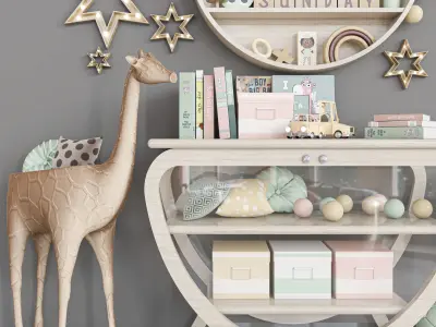toys and furniture for kids Low-poly 3D model