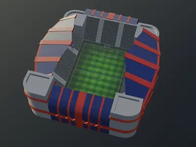Football Stadium - Atletico Madrid Low-poly 3D model
