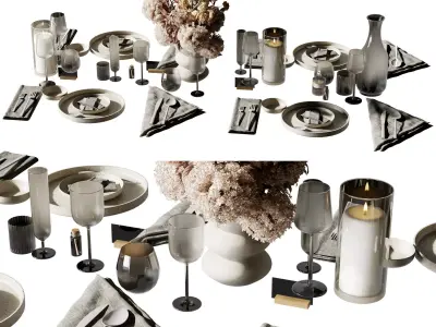 Tableware set 002 3D model