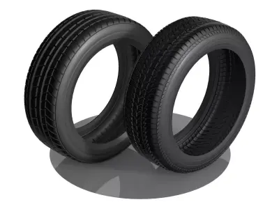 Two tires wheels 3D model