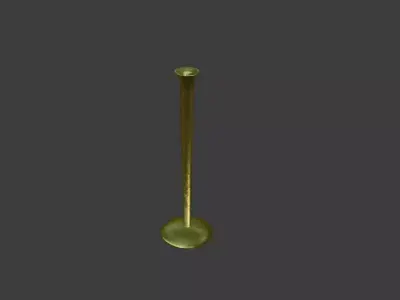 Candlestick brass pipe Free low-poly 3D model