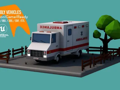 Lowpoly Vehicles Pack - Subdivision-Game-Ready Low-poly 3D model