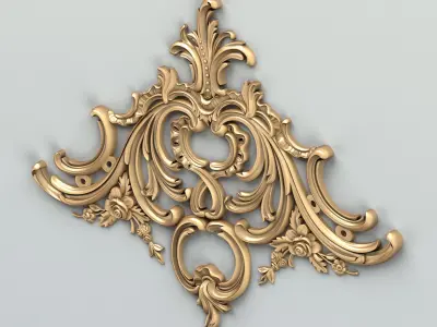 Carved decor central 033 3D model