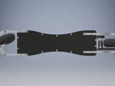 2 wheel electric inline board 3D model