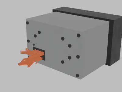 Car Navigation System Head Unit General Motors  Low-poly 3D model