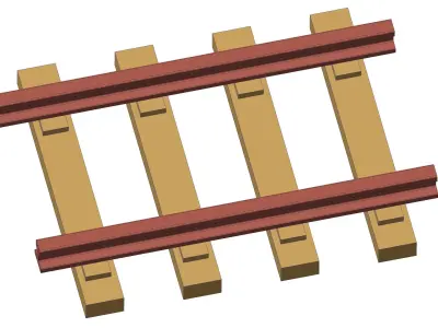 Train bogie railway set Y25 3D print model