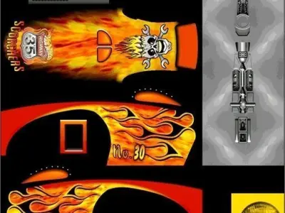 Mixed Highway 35 Vehicles Free low-poly 3D model