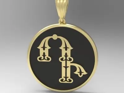 Decorative Letter D 3D print model