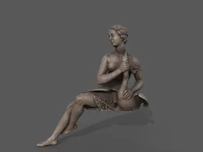 Statue of  Thetis Low-poly 3D model
