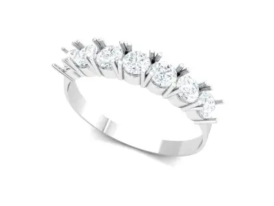 Gold Half Band Classic Diamond 3D Model Print Ready 3D print model