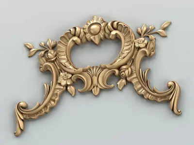 Carved decor central 043 3D model