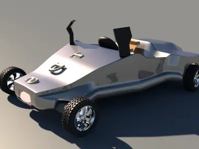 Car For Video Games Four Low-poly 3D model