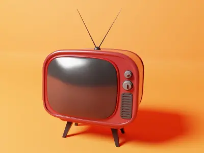 Cartoon Retro Television 3D model