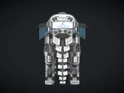 Mecha Elephant Low-poly 3D model