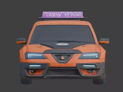 Performance Taxi 3D Model Low-poly 3D model