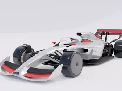 Simple 2021 Formula 1 Racing Car 3D model