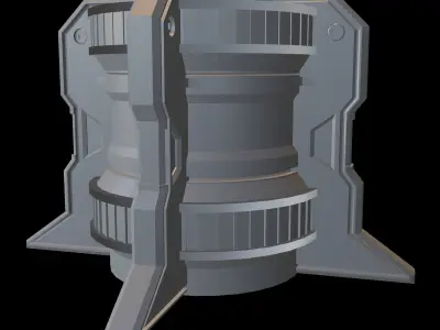 Spaceship Fuel Barrel 3D model