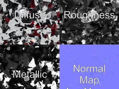 Ferrari F40 Twin Turbo Carbon Fiber Model Low-poly 3D model