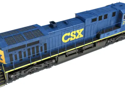 Diesel Locomotive CSX 3D model