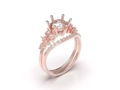 Wedding ring ready for casting model wr0125 3D print model