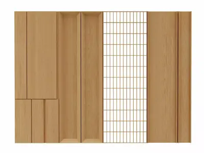 wood wall panel 3D model purchase