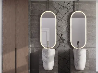 Bathroom furniture by inbani faucet set 3D Model Collection