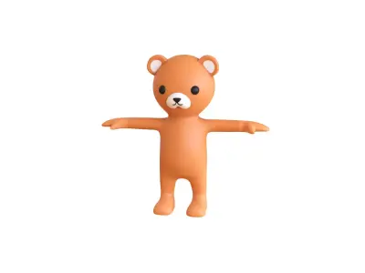 Low-Poly Brown Bear  Low-poly 3D model