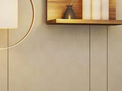 Chinese metal lamp style combination 3D model