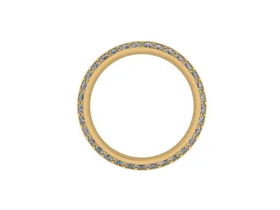 men weeding band with full diamonds all around-540 3D print model